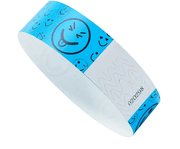Synthetic Paper (PVC) Pre printed Smiley face wristbands for adults and kids - Bellatools