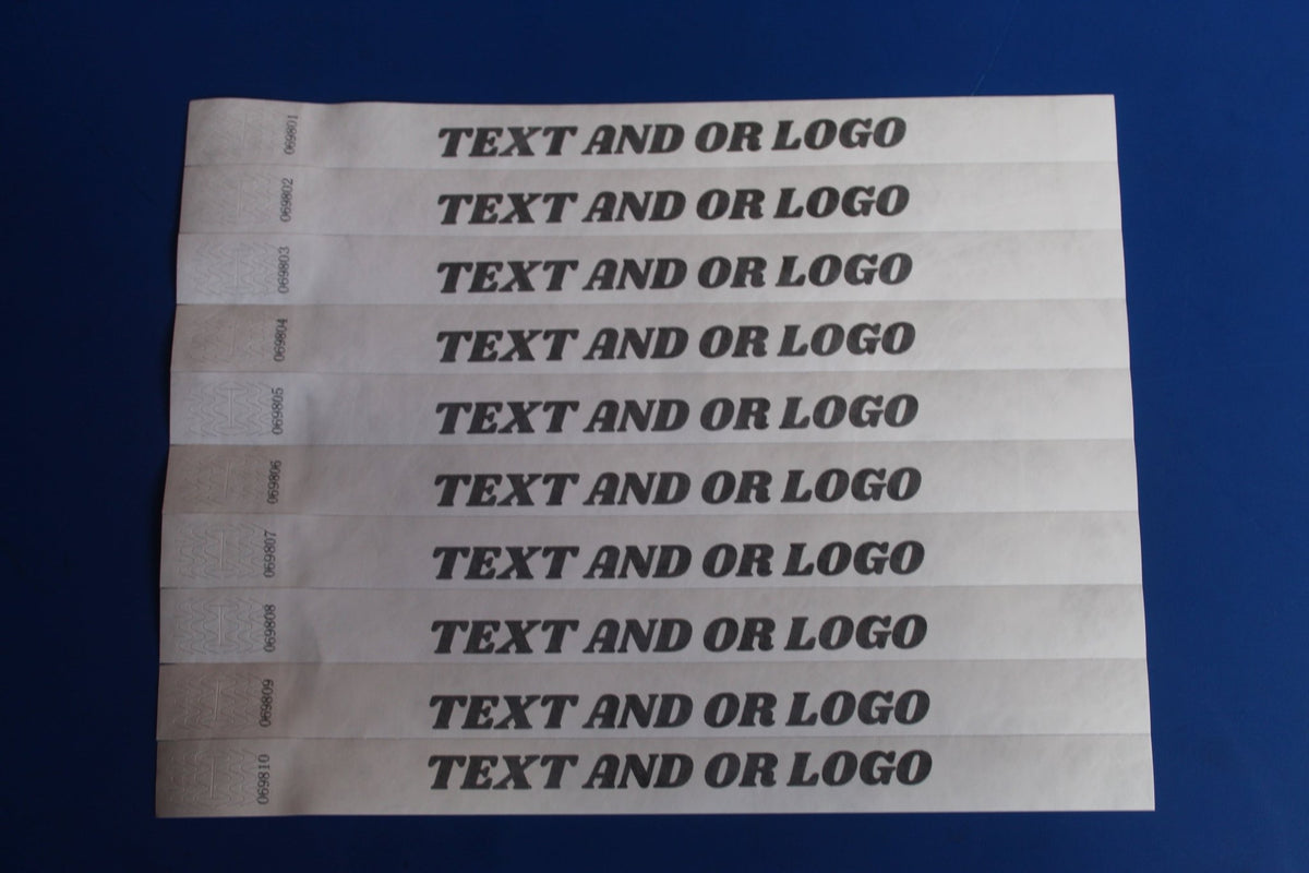 Tyvek Wristbands for Events (Sheet with 10 wristbandsR1.50 each