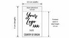 Custom Nylon Clothing Labels 25mm x 80mm – Durable Wash Care Tags