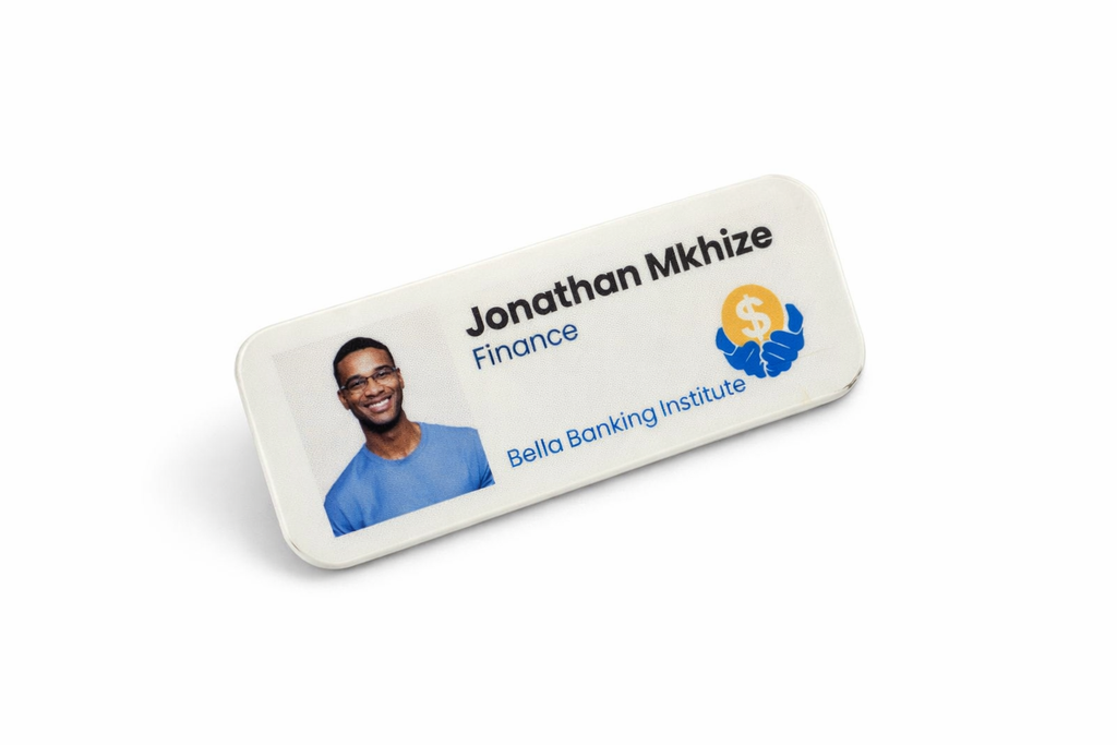 Full Colour Name Badges | HB Pin-Back & Clothes Magnet Badges