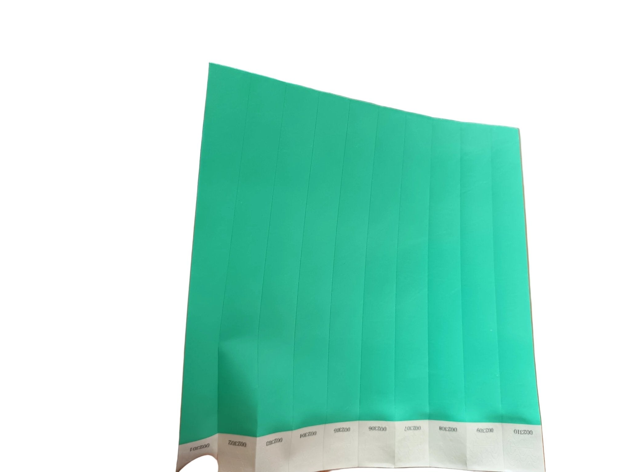 Plain Tyvek paper wristband with tamper-evident adhesive closure