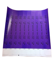 Glossy Paper Wristbands Custom Printed in Black - Bellatools