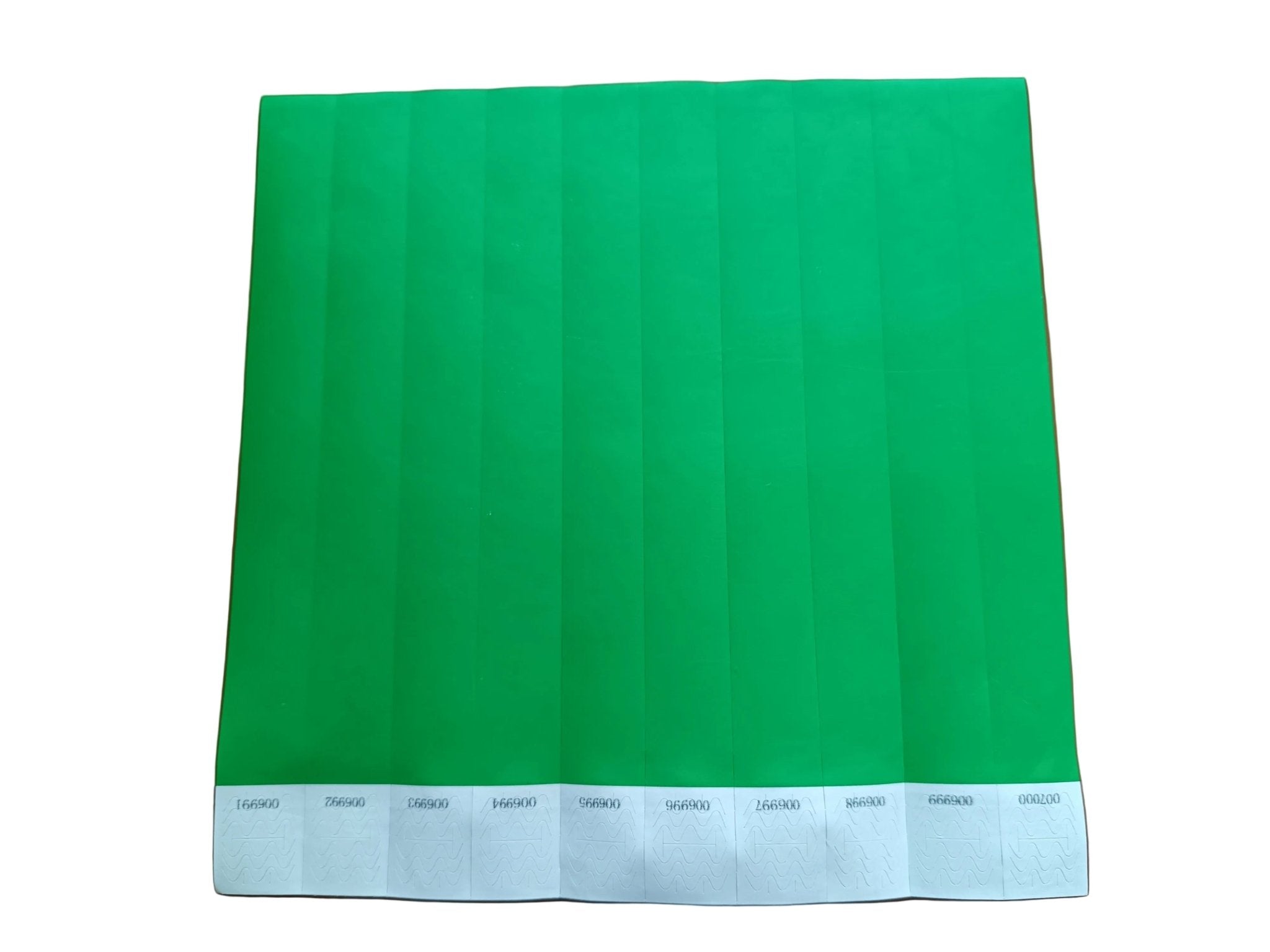 plain green 25mm Tyvek Wristbands for Events - Bellatools