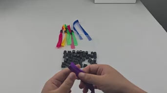 Wristbands(Material) Plastic Barrel Sliding Lock Clasp Toggles (Pack of 50)