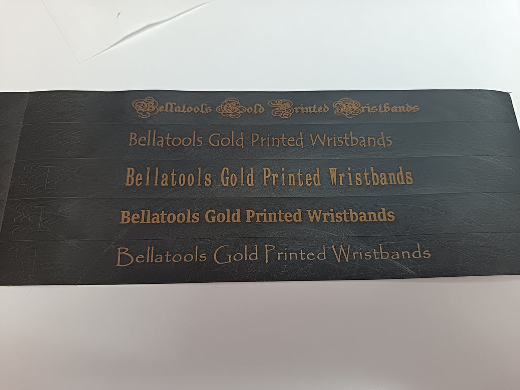 Tyvek Black Bands, Printed in  Gold – Premium Custom Event Bands