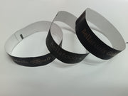 Tyvek Black Bands, Printed in  Gold – Premium Custom Event Bands