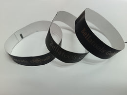 Tyvek Black Bands, Printed in  Gold – Premium Custom Event Bands