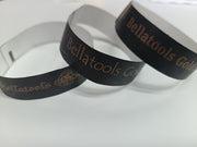 Tyvek Black Bands, Printed in  Gold – Premium Custom Event Bands