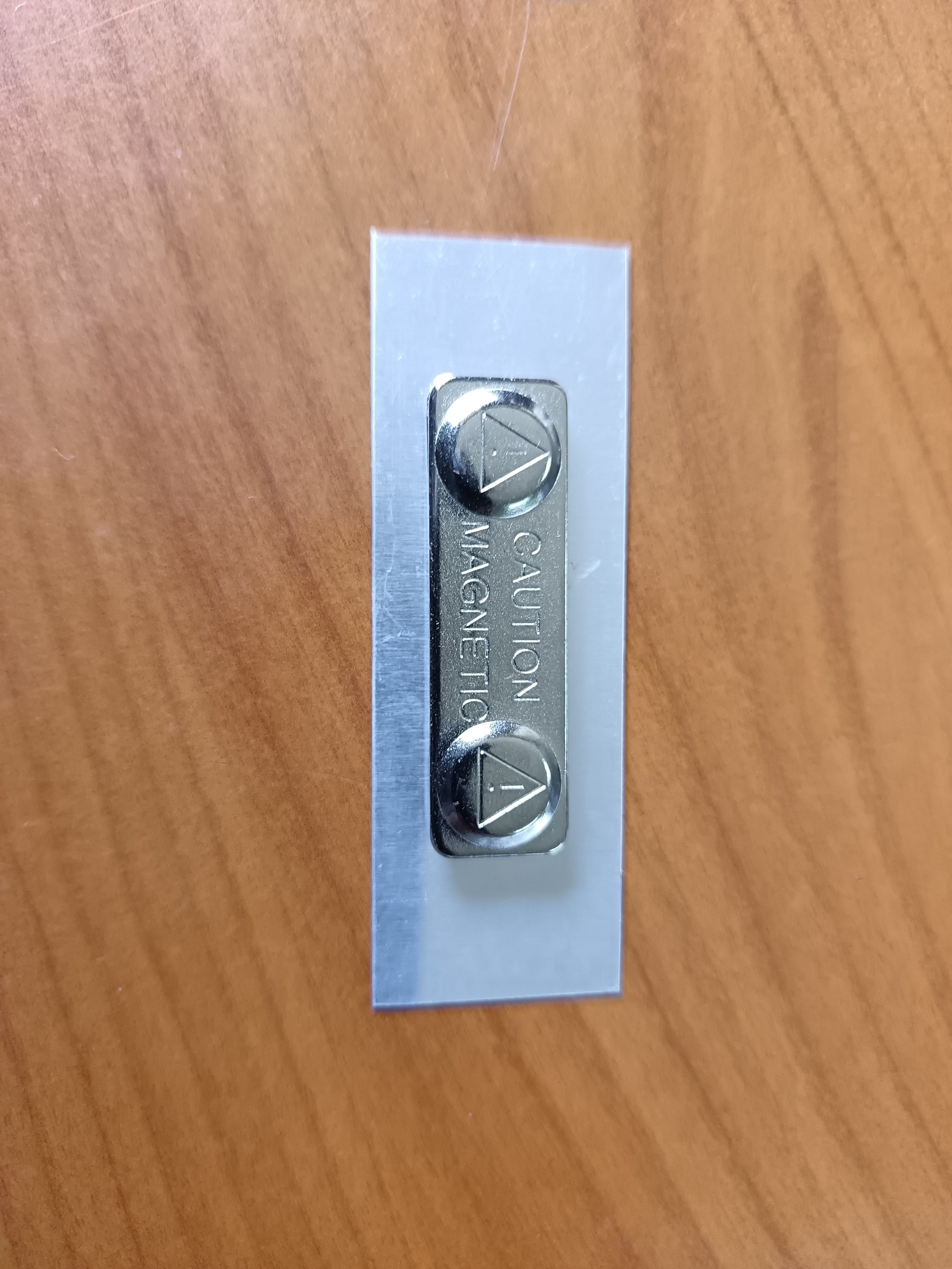 Custom Rectangular Metal Name Badges with Clothes Magnet