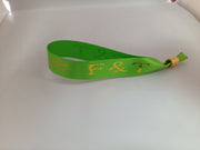 Satin Ribbon (Fabric) Wristbands Printed - Bellatools