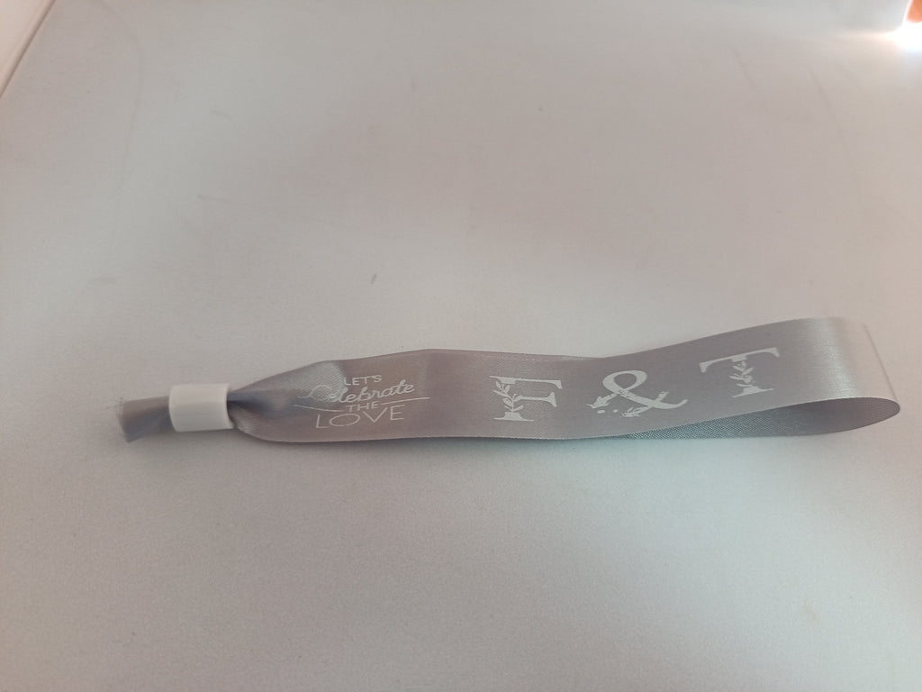 Satin Ribbon (Fabric) Wristbands Printed - Bellatools