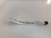 Satin Ribbon (Fabric) Wristbands Printed - Bellatools