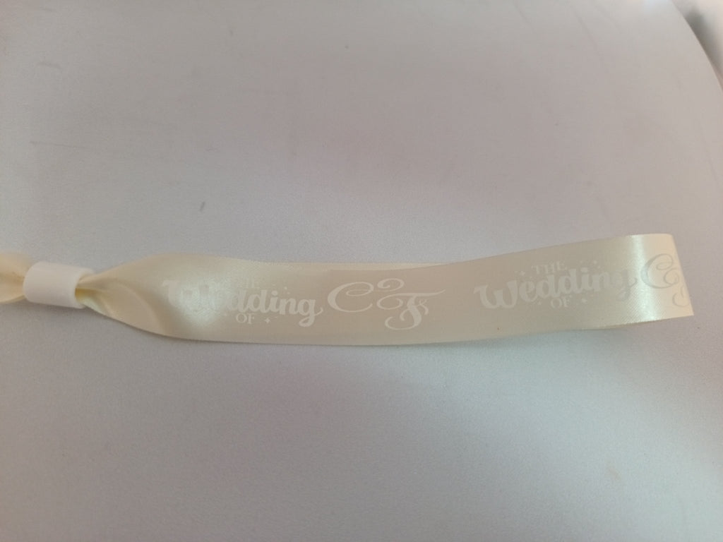 Satin Ribbon (Fabric) Wristbands Printed - Bellatools