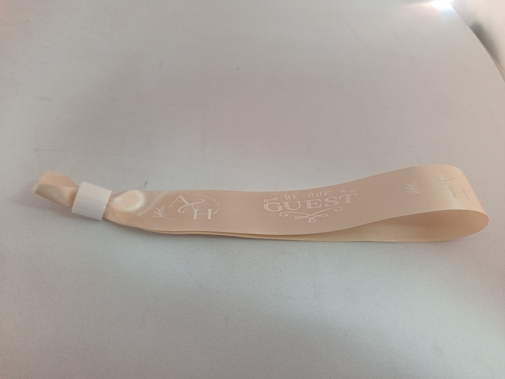 Satin Ribbon (Fabric) Wristbands Printed - Bellatools