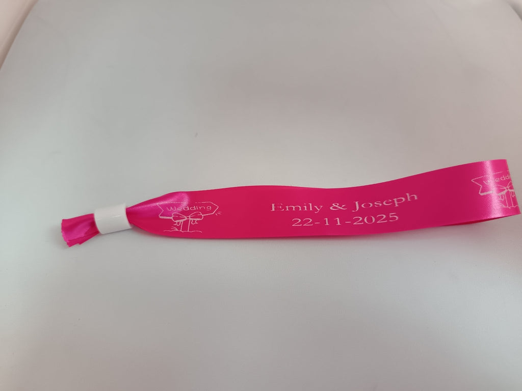 Satin Ribbon (Fabric) Wristbands Printed - Bellatools