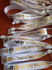 Satin Ribbon (Fabric) Wristbands Printed - Bellatools