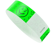 Synthetic Paper (PVC) Pre printed Smiley face wristbands for adults and kids - Bellatools