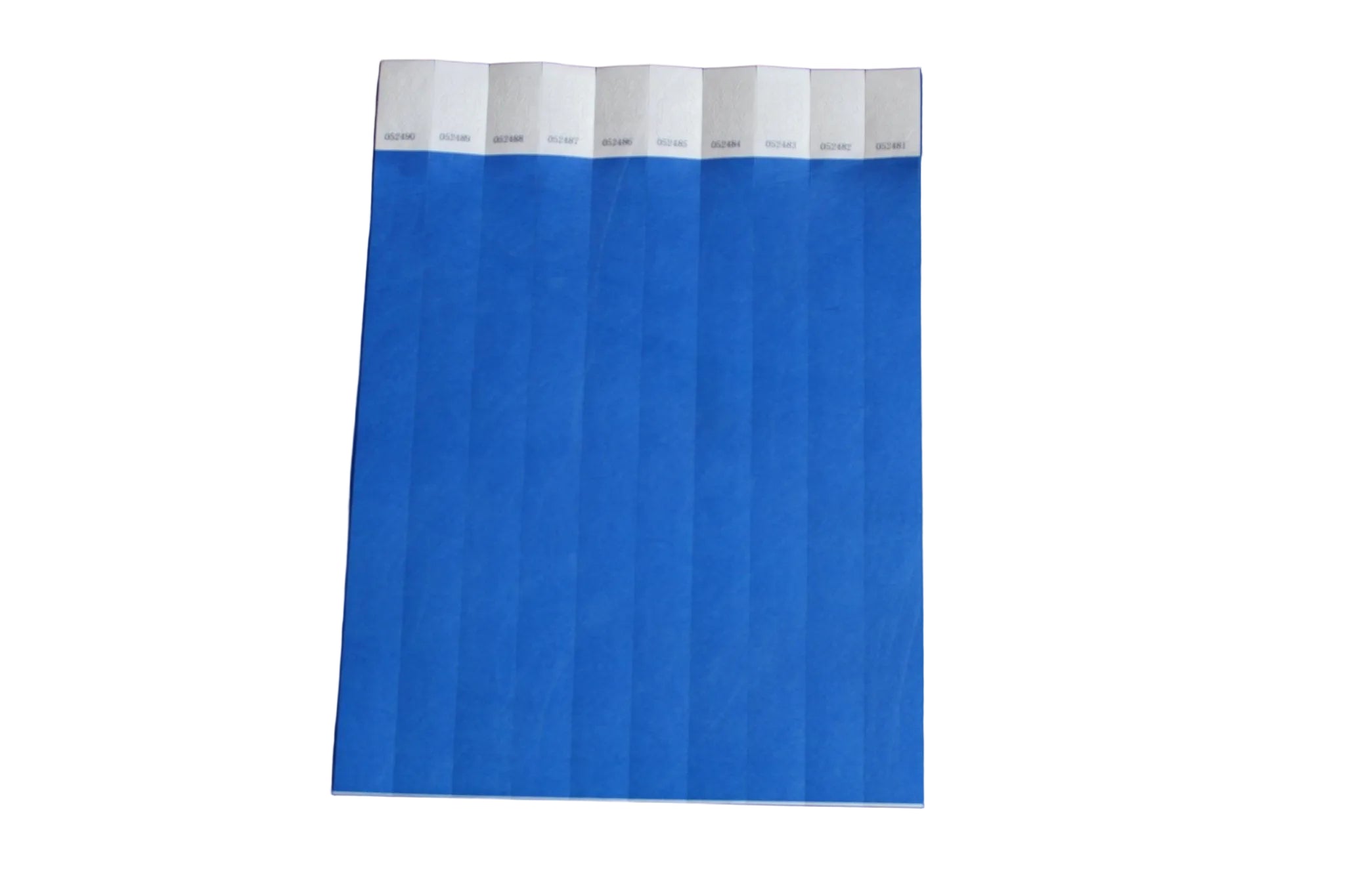Plain Tyvek paper wristband with tamper-evident adhesive closure