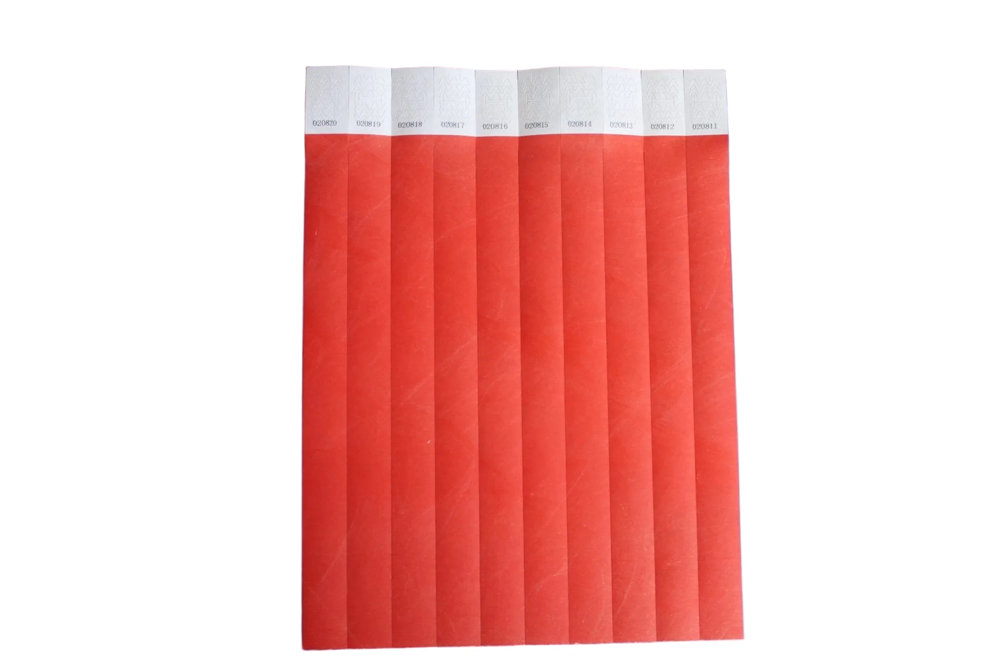 Plain Tyvek paper wristband with tamper-evident adhesive closure