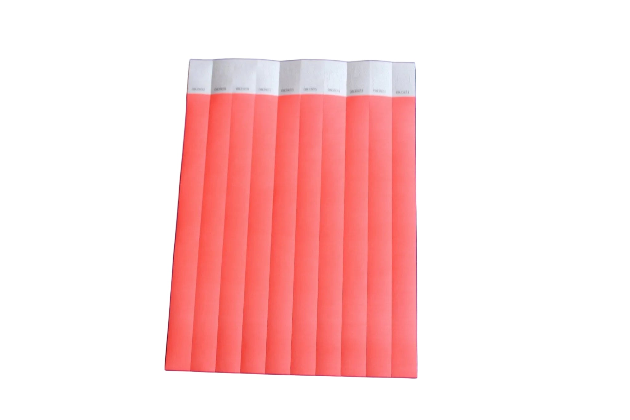 Plain Tyvek paper wristband with tamper-evident adhesive closure