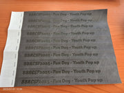 Tyvek Wristbands for Events Printed (Custom Branded) in Black - Bellatools